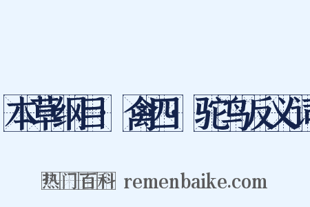 本草纲目·禽四·驼鸟反义词是什么意思的图片